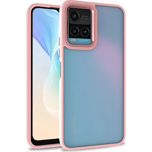 Vivo Y21S Renkli Kenarlı Parlak Flora Kılıf