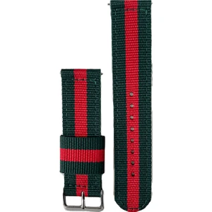 Amazfit Gts A1914 - Gts 2 - 2e - 2 Mini Için Pantheon Şeritli Kordon Kayış Yeşil Kırmızı