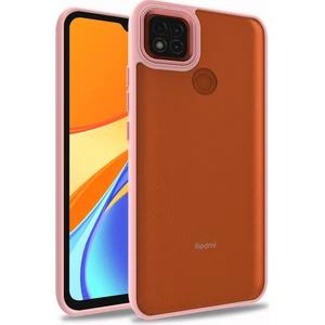 Xiaomi Redmi 9c Renkli Kenarlı Parlak Flora Kılıf + Ekran Koruyucu