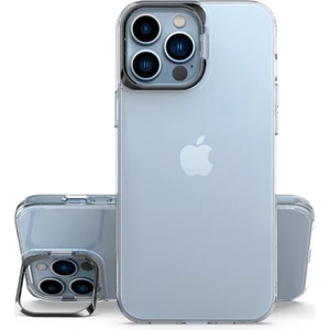 iphone 13 Pro Kamera Standlı Renkli Kenar Şeffaf Skuba Kılıf