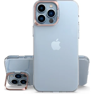 iphone 13 Pro Max Kamera Standlı Renkli Kenar Şeffaf Skuba Kılıf
