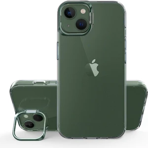 iphone 13 Kamera Standlı Renkli Kenar Şeffaf Skuba Kılıf + Ekran Koruyucu