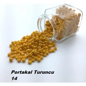 Erdal Ticaret Kum Boncuk (0,5 Mm-1 Paket 100GR) Portakal Sarı 14
