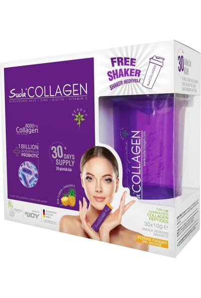 Suda Collagen + Probiotic Pineapple 10GR Lık 30 Saşe (SVM101)