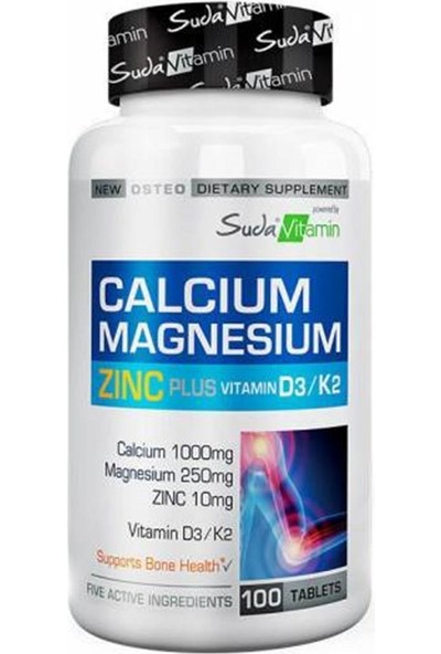 Suda Vitamins Calcium Magnesium Zinc Plus 100 Tablet (SVM101)