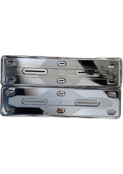 2'li Paslanmaz Hummer Piano Çerçeveli Nikelajlı Krom Plakalık