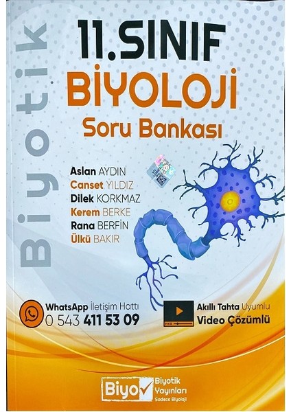 11.Sınıf 2023 Biyoloji Soru Bankası Güncellenmiş Yeni Baskı