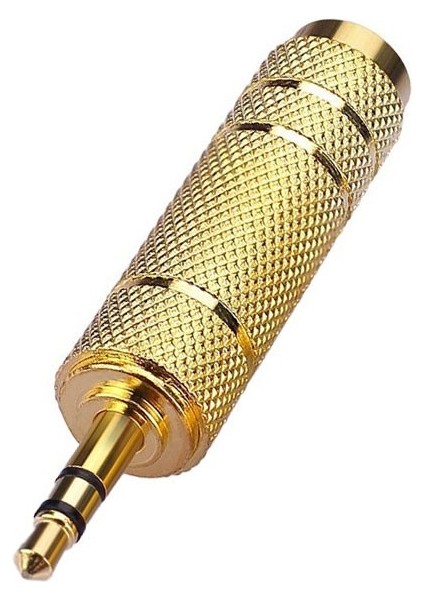 6.3mm Dişi To 3.5mm Stereo Erkek Çevirici Metal Gold Jak fiyatları