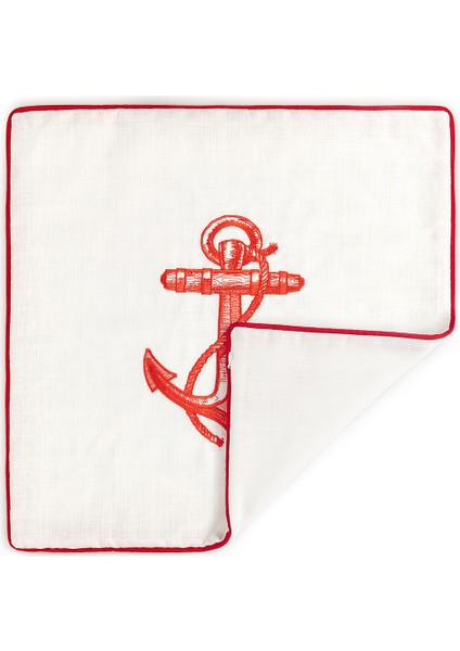Oceane Kırlent Kılıfı - Beyaz/Kırmızı – 43 x 43 cm fırsatları