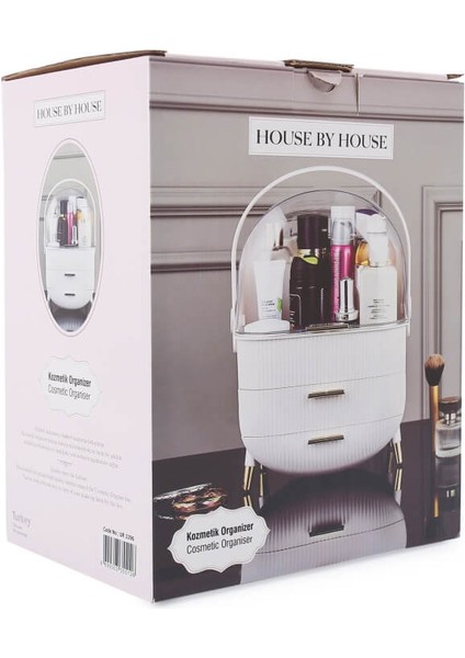 Piev House By House Çekmeceli Makyaj Kozmetik Düzenleyici Organizer Gri