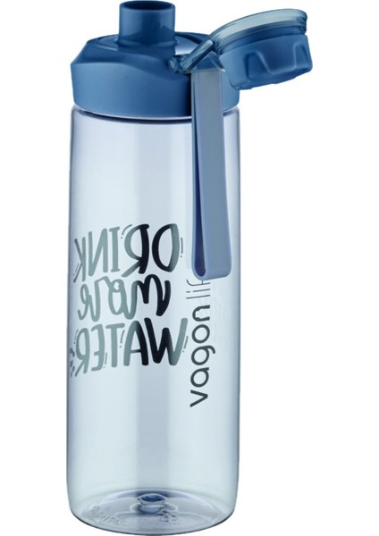 Çevir Aç Kapak Tritan Su Matarası - Silikon Taşıma Askısı - Süzgeçli - 720 ml