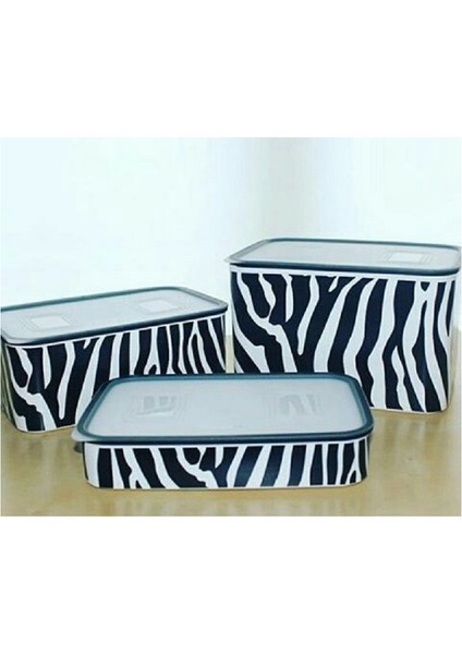 Su Zebra 3'lü Set Sıkı Kapaklı Saklama Kabı Hsgl modelleri
