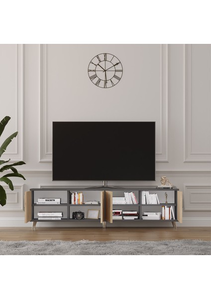 Tv Ünitesi Yıldız Sonoma & Koyu Gri Asra Trend T-07 fiyatları