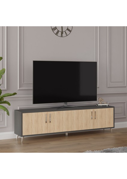 Tv Ünitesi Yıldız Sonoma & Koyu Gri Asra Trend T-07 modelleri