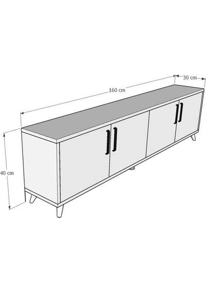 Tv Ünitesi Yıldız Sonoma & Koyu Gri Asra Trend T-07 fırsatları