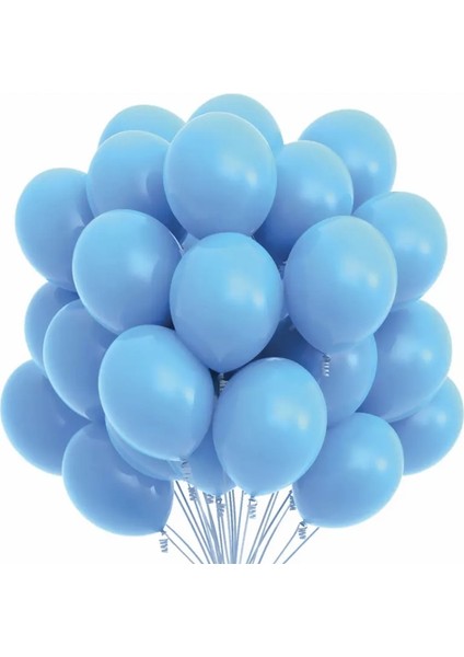 Pastel Mavi Latex Balon 10 Adet