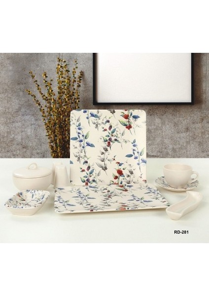 Riva Plus 30 Parça Kare Kahvaltı Takımı RD-281