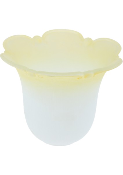 Cam Tavan Fanı Işık Avize Asılı Işık Lamba Gölgeleri Kapağı - Sarı ve Sarı ve Beyaz (Yurt Dışından)