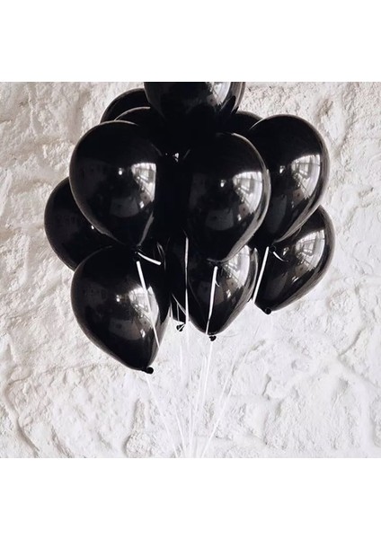 Pastel Siyah Latex Balon 10 Adet modelleri