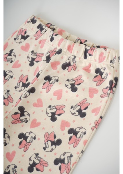 Kız Çocuk Desenli Pamuk Bileği Ribanalı Pijama Altı