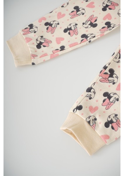 Kız Çocuk Desenli Pamuk Bileği Ribanalı Pijama Altı