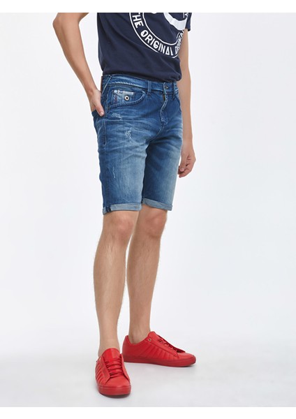 Erkek Lance Slim Jean Bermuda