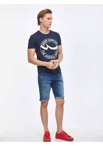 Erkek Lance Slim Jean Bermuda
