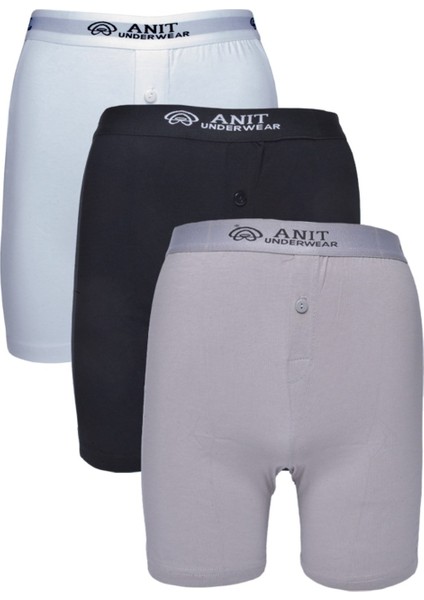3'lü Paket 1114 Likralı Uzun Erkek Boxer