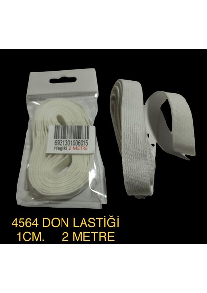 ( 1 Adet) 2 Metre 1 cm Beyaz Don Lastiği