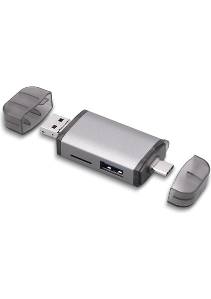 Type-C USB Micro USB 3 In 1 Telefonbilgisayar Uyumlu Otg Kart Okuyucu Çevirici Hub