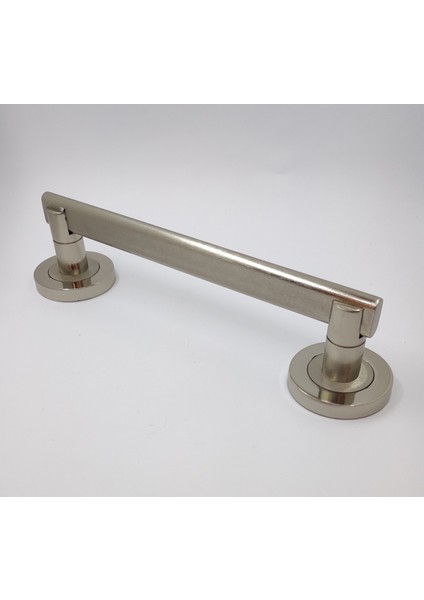 Metal Çiftli Çekme Kol - Sürgülü Kapı Kolu Inox Renk 25 cm