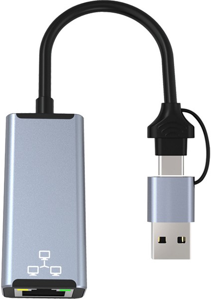 Type-C & USB 3.0 Çiftli Ethernet RJ45 Windows Macbook Uyumlu Çevirici Hub Adaptör modelleri