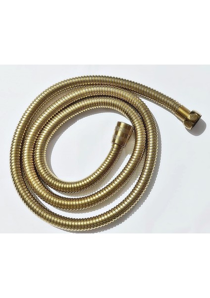 YT16 Gold Altın Sarısı Banyo Duş Spiral Hortumu 150 Cm Örgülü
