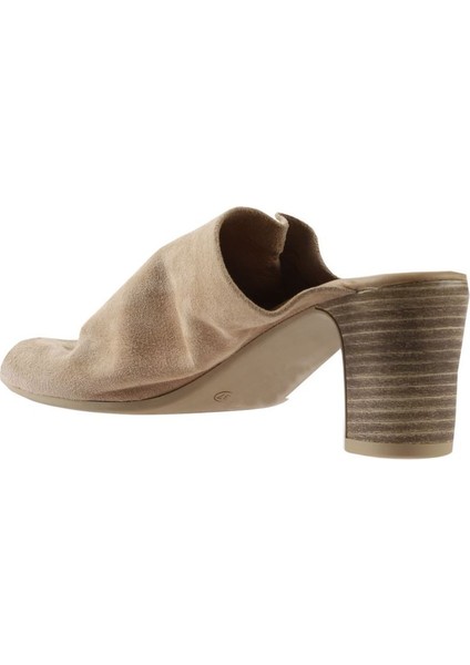 Bej Süet Kadın Topuklu Terlik fırsatları