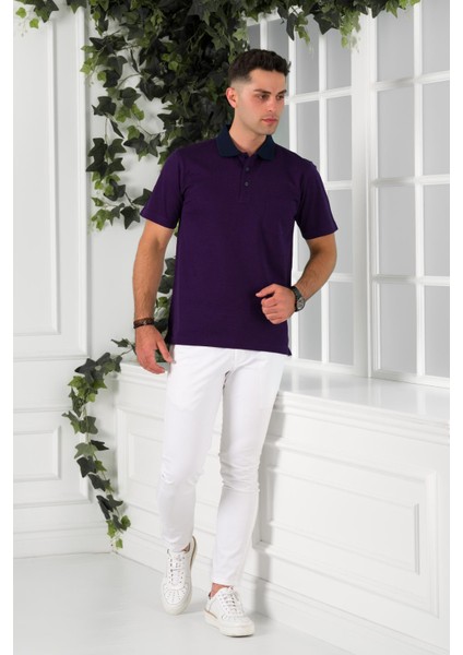 Paul Martin Nehir By Faruk Ülker Polo Yaka Cepli Desenli Merserize Süperfine Cotton Erkek T-Shirt