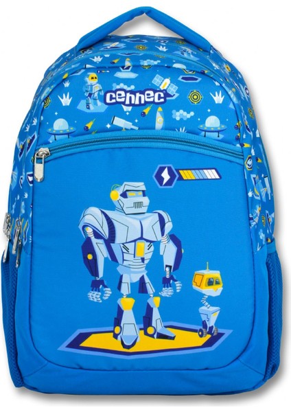 Mavi Robot Baskılı Ilkokul Sırt Çantası - Erkek Çocuk