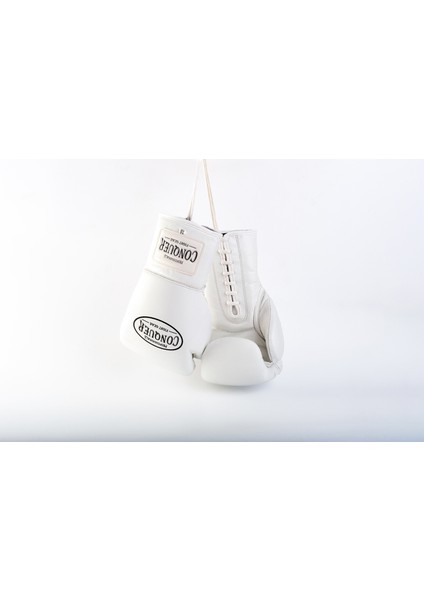 White Laced Edition Pro Fight Premium Deri Boks Eldiveni