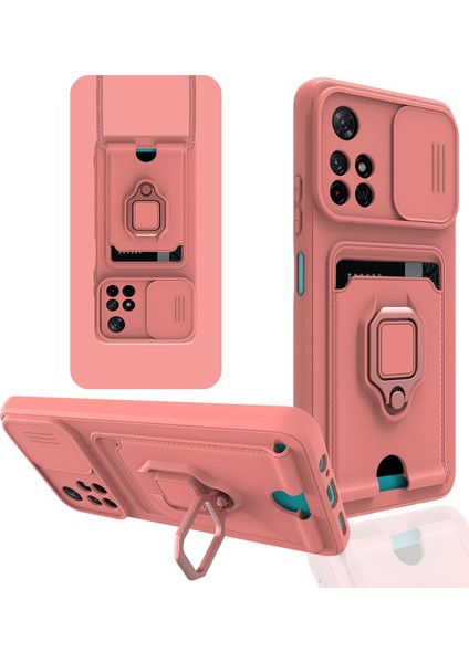 Xiaomi Poco M4 Pro 5g Kılıf Zuma Kartvizitli Yüzüklü Silikon