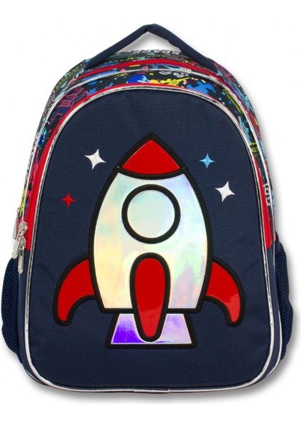 Cennec Iki Gözlü Roket Ilkokul Sırt Çantası - Erkek Çocuk