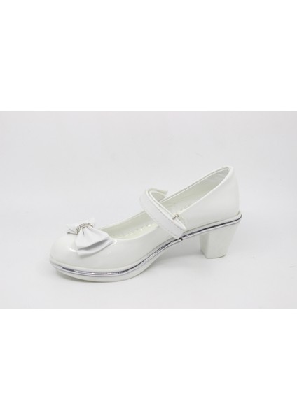 700 Kız Çocuk Beyaz Topuklu Ayakkabı modelleri
