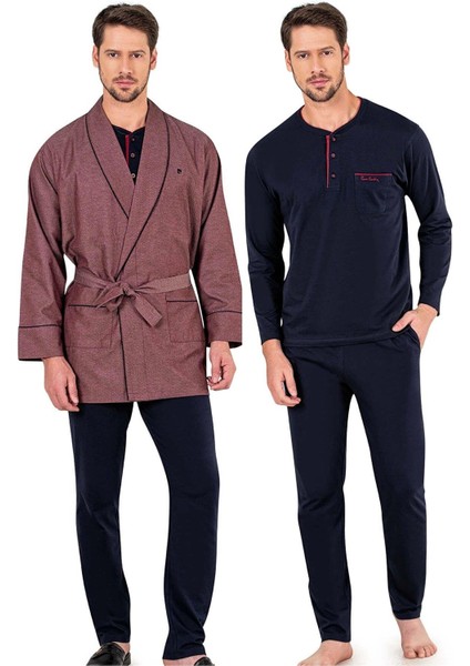 Erkek 3'lü Rob Takımı 5615 - Bordo