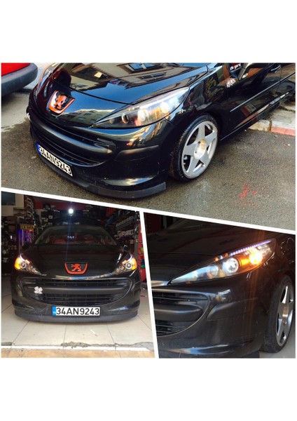 Oto H.İ.T. Peugeot 207 Uyumlu Astra H Lip 2 Parça Ön Tampon Eki