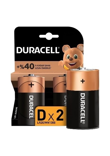 D Boy Büyük Boy Pil 2'li Paket