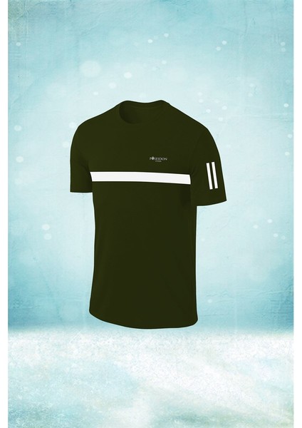 Erkek Haki Dri-Fit Kumaş Baskısız Günlük Rahat T-Shirt S-3xl