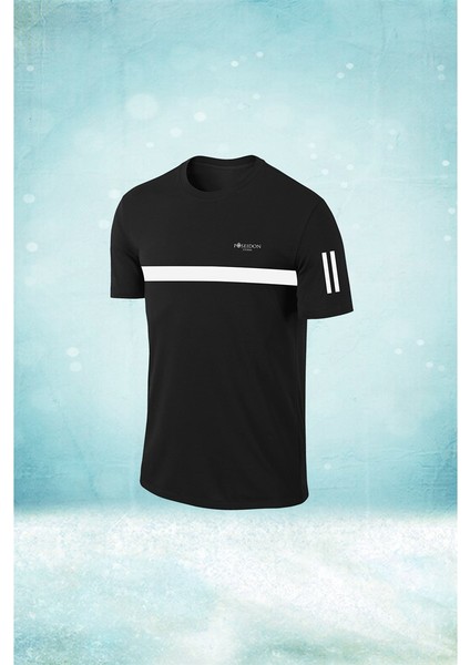 Erkek Siyah Dri-Fit Kumaş Baskısız Günlük Rahat T-Shirt S-3xl