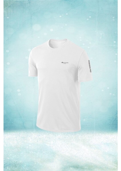 Erkek Beyaz Dri-Fit Kumaş Baskısız Yuvarlak Yaka Kısa Kol T-Shirt S-3xl