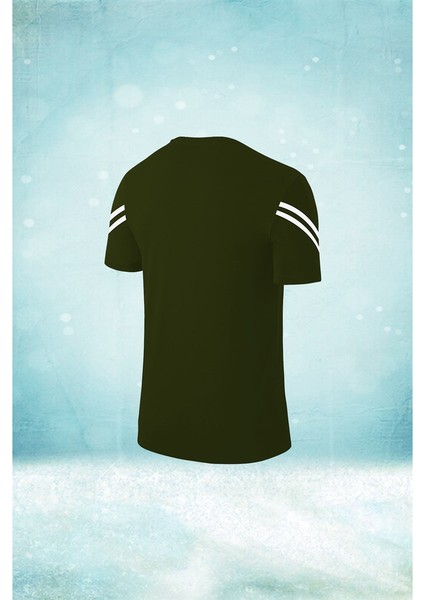 Erkek Haki Dri-Fit Kumaş Spor Için Konforlu Bisiklet Yaka Tshirt S-3xl fiyatları