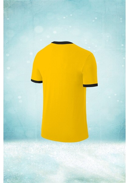 Büyük Beden Erkek Sarı Dri-Fit Kumaş Düz Kısa Kol Konforlu T-Shirt (4xl- 10XL) fiyatları