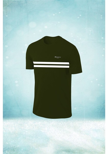 Büyük Beden Erkek Haki Dri-Fit Kumaş Düz Kısa Kol Konforlu Tişört (4xl- 10XL)