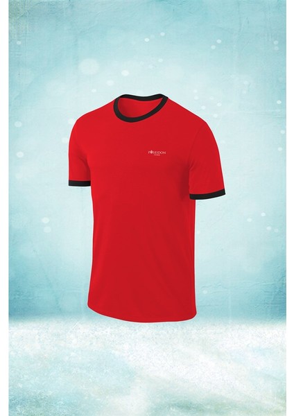 Erkek Kırmızı Dri-Fit Kumaş Rahat Günlük Sporcu Konforlu T-Shirt S-3xl